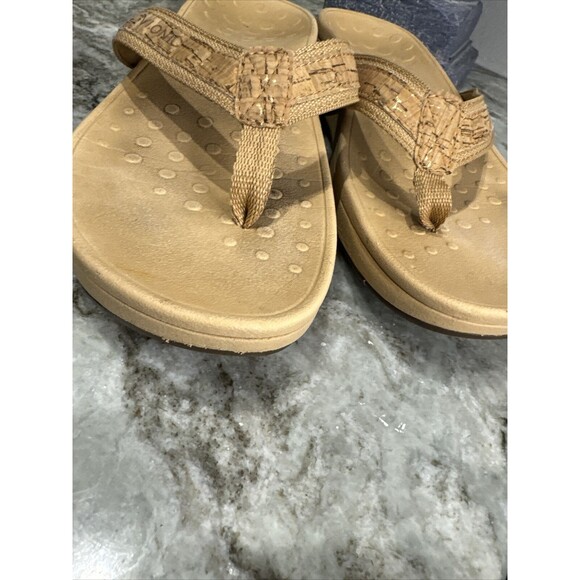 Vionic Women's Size‎ 10 Pacific High Tide Tan Cork Detail Platform Sandals - Picture 3 of 9